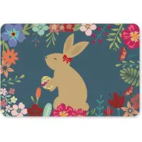 Linen Polyester and Rubber Ground Mat