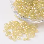 Transparent Rainbow Colours Round Glass Seed Beads