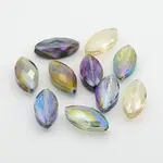 Faceted Electroplate Crystal Glass Horse Eye Beads