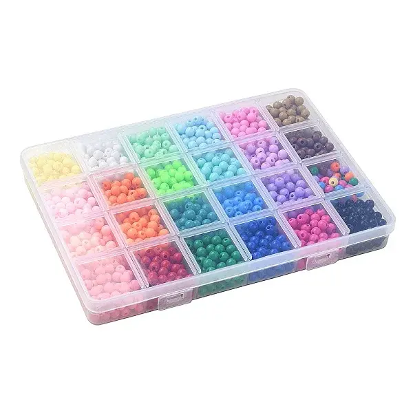 24 Colors Opaque Acrylic Beads