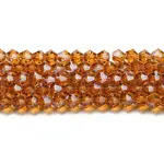 Transparent Electroplate Glass Beads Strands