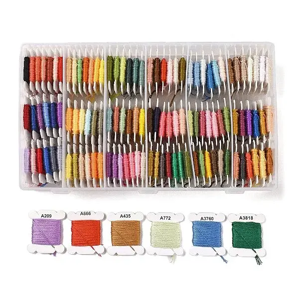 72 Cards 72 Colors 6-Ply Polyester Embroidery Floss