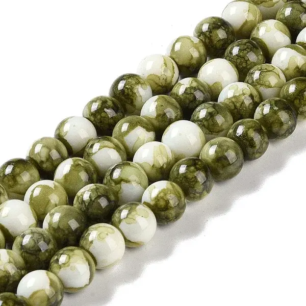 Baking Paint Glass Bead Strands