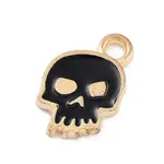 Halloween Theme Light Gold Plated Alloy Enamel Pendants