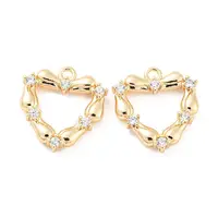 Brass Micro Pave Cubic Zirconia Pendants