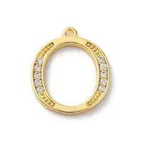 Rack Plating Brass Micro Pave Cubic Zirconia Pendant