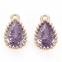 Brass Inlaid Cubic Zirconia Charms