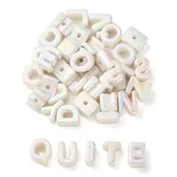 UV Plating Rainbow Iridescent Acrylic Beads