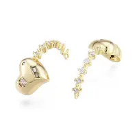 Brass Micro Pave Clear Cubic Zirconia Pendants