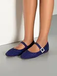 Resti Women's checked ballet flats with a buckle and strap Riffos