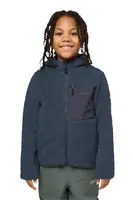 Dětská mikina Jack Wolfskin ICE CURL HOOD růžová barva, s kapucí, hladká