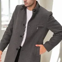 PLT9367 DEWBERRY MEN'S COAT-STRAIGHT GREY