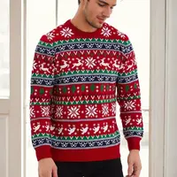 82363 Dewberry Christmas Mens Sweater-RED-1