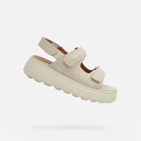 Cream women's sandals Geox Spherica EC4.1 S - Women's