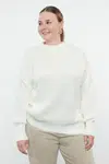 Trendyol Curve Ecru Crew Neck Knitwear Sweater