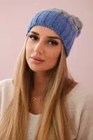 Kesi Čapica s fleece Paryż K213 modrá + kiwi