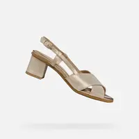 Gold women's sandals Geox Aurely 50 - Women's
