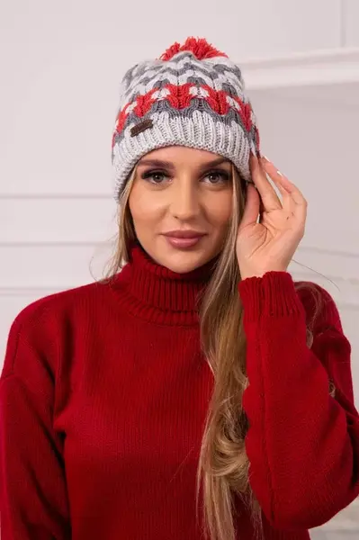 Kesi Dámska čiapka Laila K283 svetlo šedá+grafit