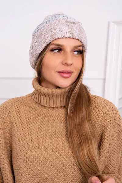 Kesi Čapica s fleece Pola K267 červená + svetlo béžová