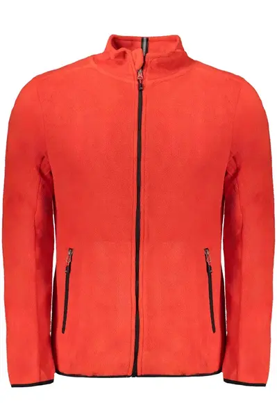 Červená pánska mikina na zips