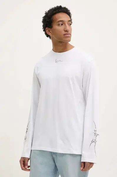 Bavlnené tričko s dlhým rukávom Karl Kani