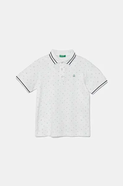 Detská bavlnená polokošeľa United Colors of Benetton