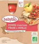 BABYBIO doypack jablko, jahoda, vanilka 4 x 90 g