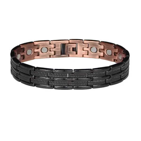 Euro Trade Plus Měděný magnetický náramek 13 mm - černý