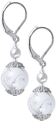 Lampglas Elegantní náušnice White Romance s ryzím stříbrem v perlách Lampglas EV1