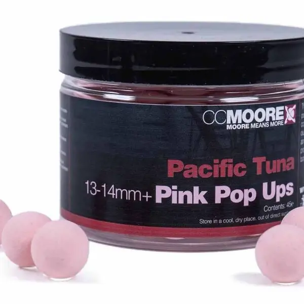 Cc moore plovoucí boilie pacific tuna růžové extra plovoucí 13-14 mm 45 ks