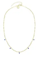 Tamaris Luxusní pozlacený náhrdelník s modrými zirkony TJ-0540-N-45