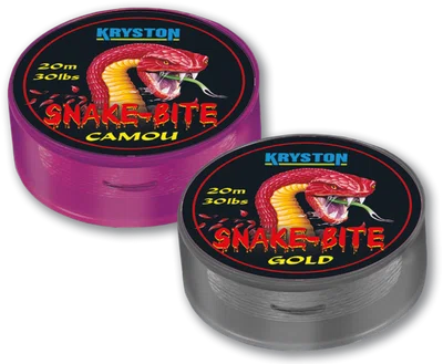 Kryston potahovaná šňůrka snake bite brown 20 m - 20 lb