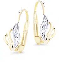 Cutie Diamonds Luxusní bicolor náušnice ze zlata s brilianty DZ8024-R-55-00-X-R1