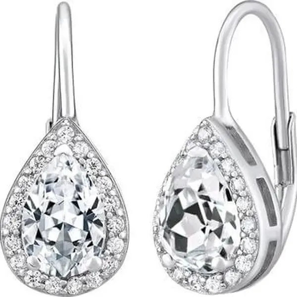 Silvego Stříbrné náušnice kapky ORIANNA se zirkony LPS0341SR