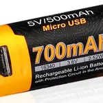 Fenix dobíjecí usb baterie rcr123a / 16340 high current li-ion