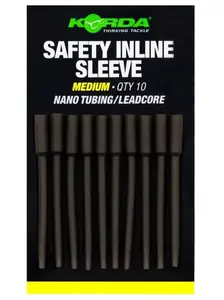 Korda převleky safety inline sleeve nano tubing/leadcore - medium