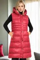 Z6757 DEWBERRY WOMEN'S VEST-BURGUNDY-1