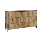 Vicco KREDENC Hatto Dub 139.8 x 80.2 cm se 7 zásuvkami
