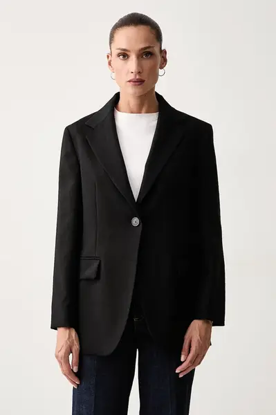 Weekend Max Mara  jednořadé sako dámské vlněné WKDASTA