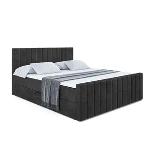 ALTDECOR AMERICKÁ postel EDITA-Z – 140 × 200 cm – H4 – černá
