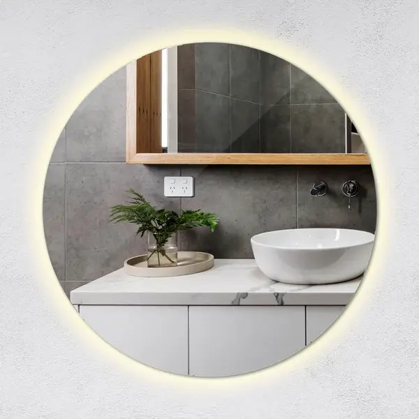 TULUP ZRCADLO Kulaté 50 cm LED 3000K