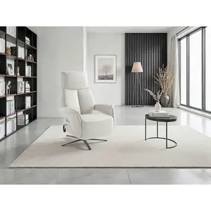 Sit & More RELAXAČNÍ KŘESLO, kůže, bílá