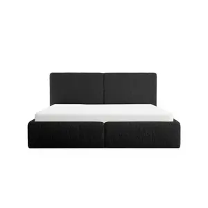 Fedve POLSTEROVÁ POSTEL Riberia Slim 140x200 cm, Černá