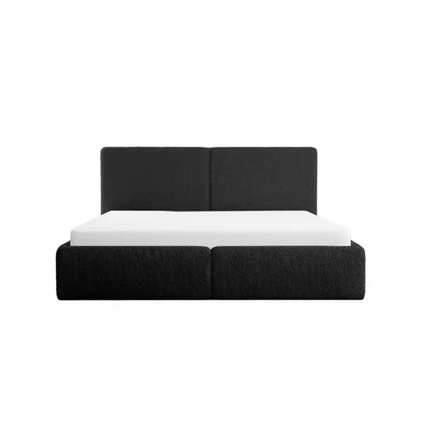 Fedve POLSTEROVÁ POSTEL Riberia Slim 140x200 cm, Černá