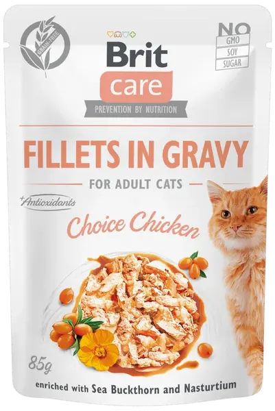 Kapsička Brit Care Cat Fillets in Gravy Choice Chicken 85g