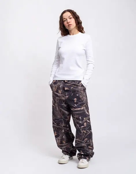Carhartt WIP W' Brandon Single Knee Pant Camo Feather Tree, Black XS
