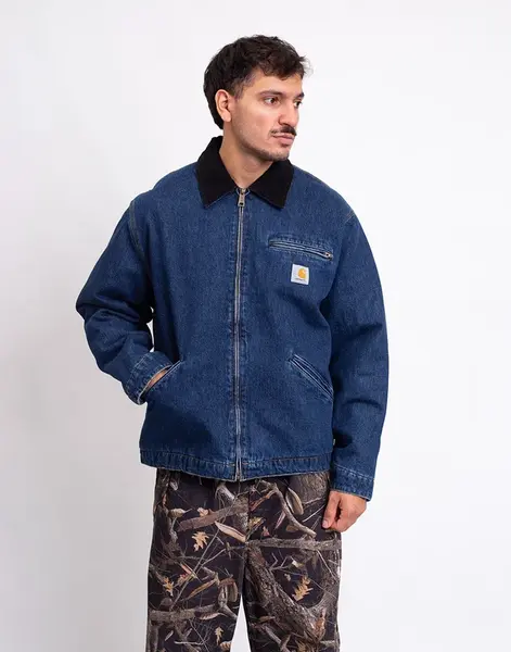 Carhartt WIP OG Detroit Jacket Blue/Black stone washed M
