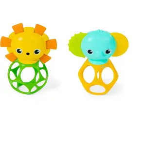 Bright Starts Soother Pals™ Easy-Grasp hračka s kousátkem 3 m+ 2 ks