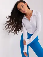 Bílá halenka na zip RUE PARIS