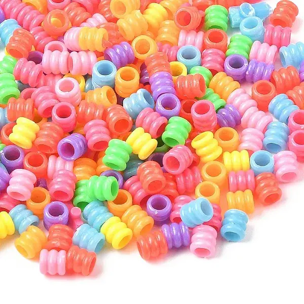 120G Opaque Polystyrene(PS) Plastic European Groove Beads